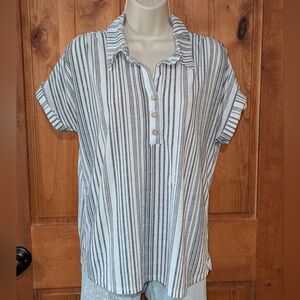 Casual Striped‎ Button-Down Shirt